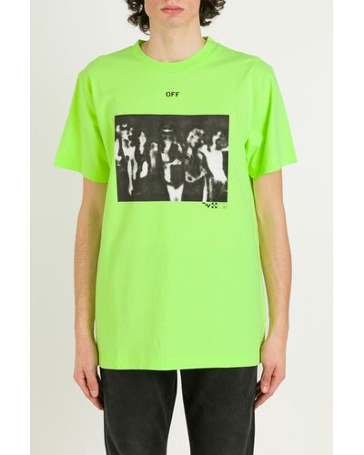 off white green tee
