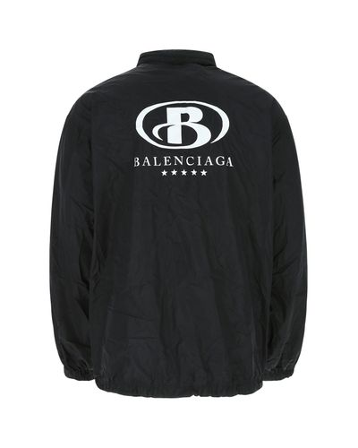 Black Polyester Windbreaker Balenciaga Ryultda Com