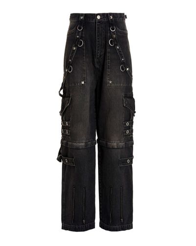 Balenciaga Denim Raver baggy Black Jeans - Lyst
