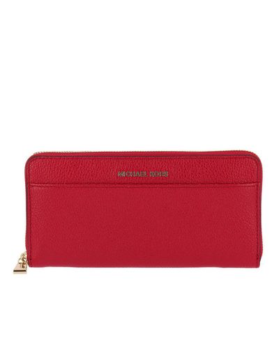 MICHAEL Michael Kors Leather Wallet Women in Red | Lyst