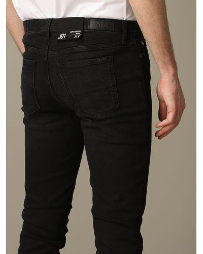 Armani Exchange Denim Jeans in Black - Lyst