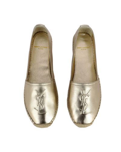 saint laurent gold espadrilles