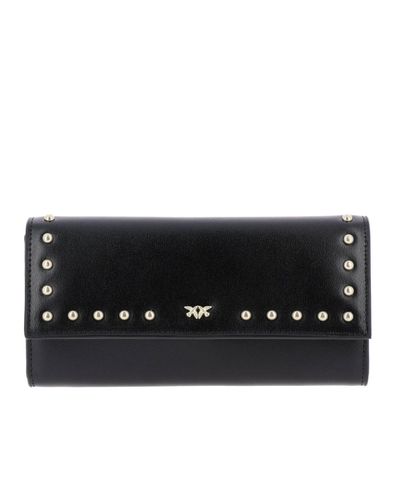 Pinko Black Leather Wallet - Lyst
