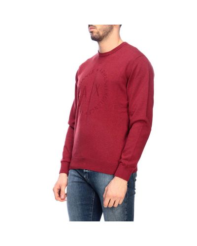 Armani Exchange Men's Sweater in Red for Men - Lyst
