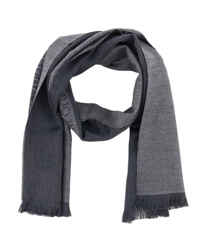 Emporio Armani Wool Scarf in Charcoal (Gray) for Men - Lyst