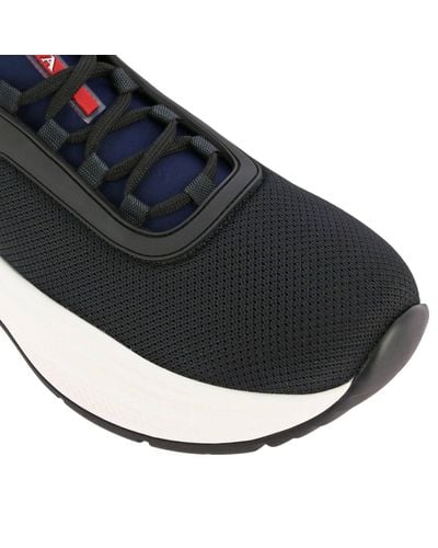 prada black neoprene sneakers