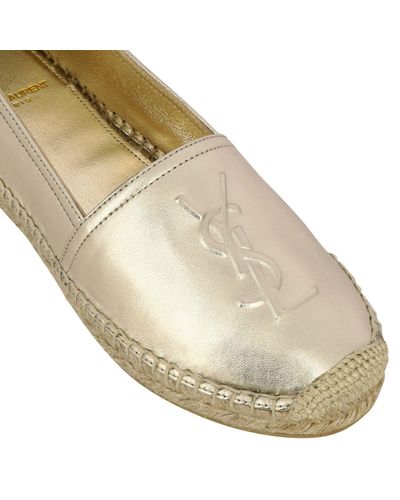 saint laurent gold espadrilles