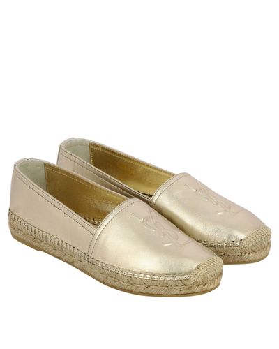 saint laurent gold espadrilles