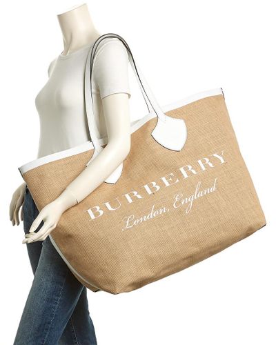 burberry jute tote