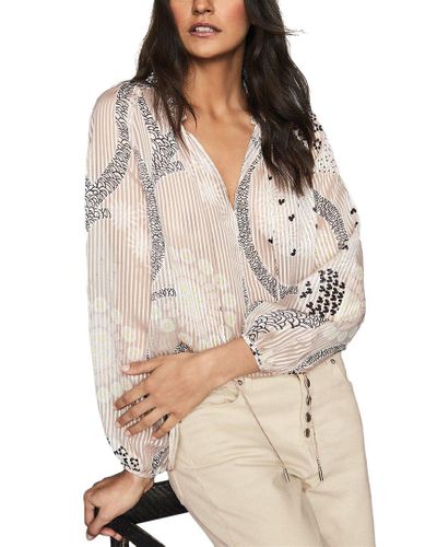Reiss Hailey Paisley Print Blouse in 