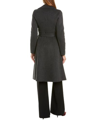 Theory Wrap Trench Df Tokyo Wool Coat In Grey Gray Lyst Theory Wrap Trench Df Tokyo Wool Coat In Grey Gray Lyst
