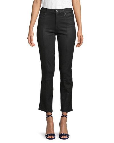 7 For All Mankind Denim Edie High-rise Straight Jeans in Black - Lyst