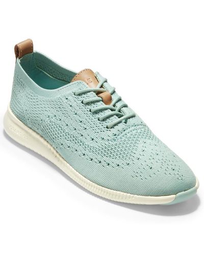 cole haan zerogrand wingtip blue