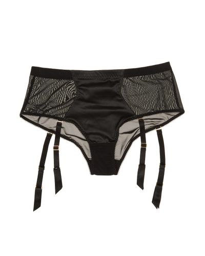 by Agent Provocateur Synthetic Penelope Suspender Brief in Black - Lyst