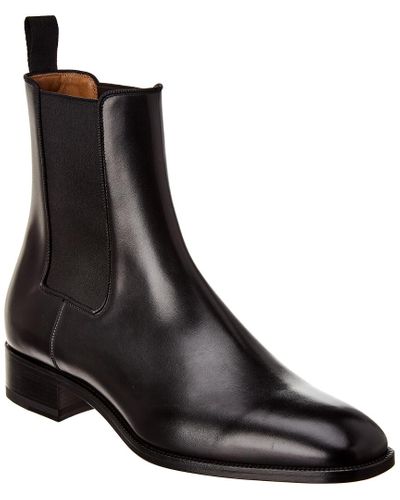 Christian Louboutin Samson Orlato Leather Boot in Black for Men - Lyst