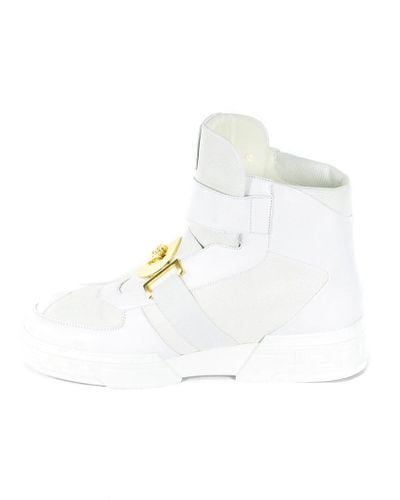 Versace Versace Leather Sneaker in White for Men - Lyst
