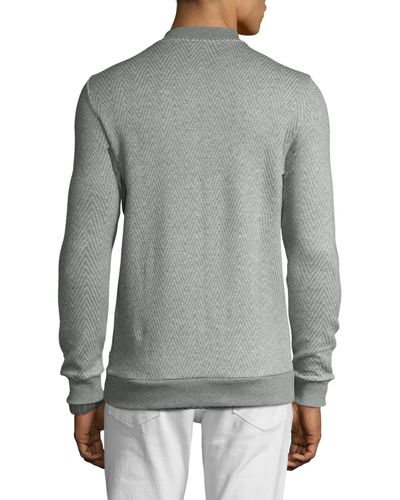J.Lindeberg Cotton Randall Zick Zack Quilt Jersey Jacket in Grey Melange  (Gray) for Men - Lyst