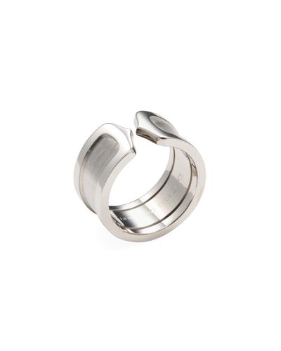 Cartier Vintage C De Band Ring in Silver (Metallic) - Lyst