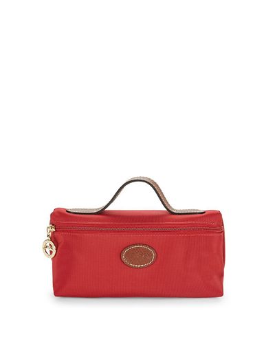 Longchamp Synthetic Le Pliage Pochette Bag in Red | Lyst