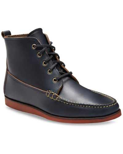 Eastland Leather Seneca Usa Camp Moc Chukka Boots, Navy in Blue for Men ...