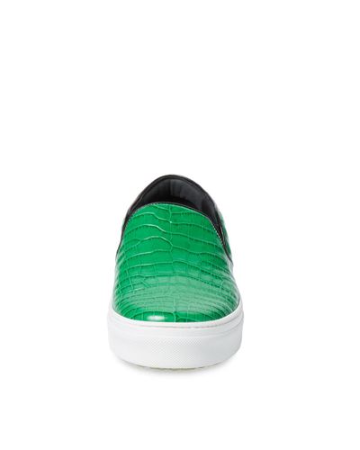 Celine Leather Slip-on Sneaker in Green - Lyst
