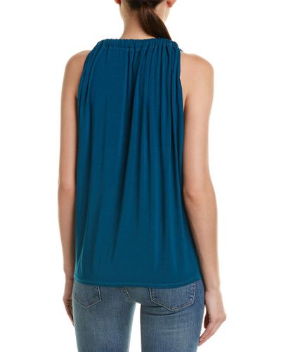 Michael Stars Synthetic Jersey Lycra Draped Halter in Blue - Lyst