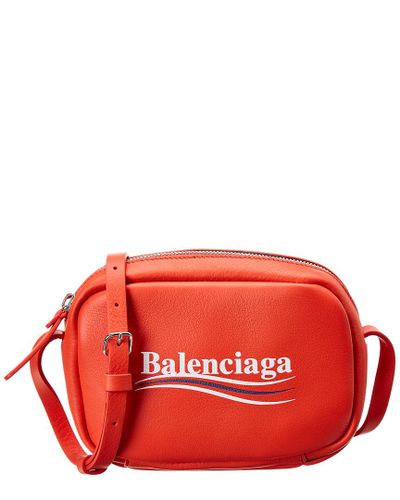 balenciaga everyday xs leather camera bolsa