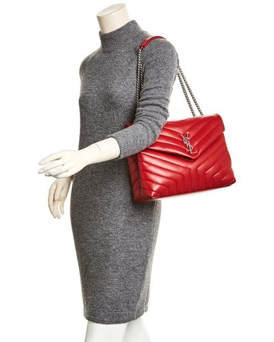 Ysl red loulou bag sales