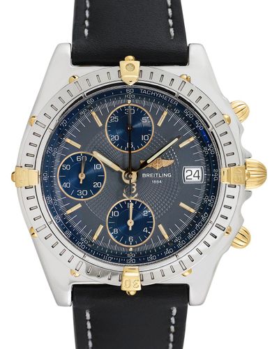 Breitling Leather Vintage Breitling Chronomat Vitesse 18k Yellow Gold \u0026  Stainless Steel Watch, 39mm in Black for Men | Lyst