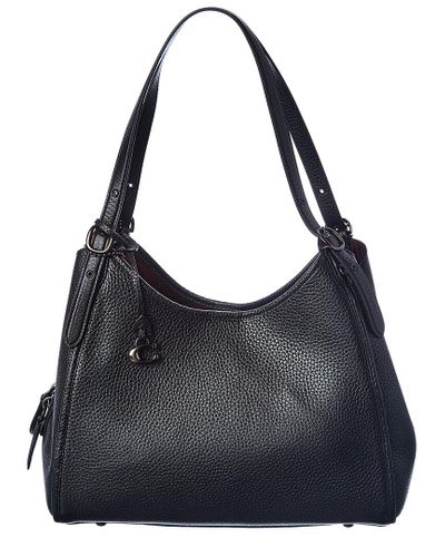 COACH Lori Leather Shoulder Bag in Black | Lyst