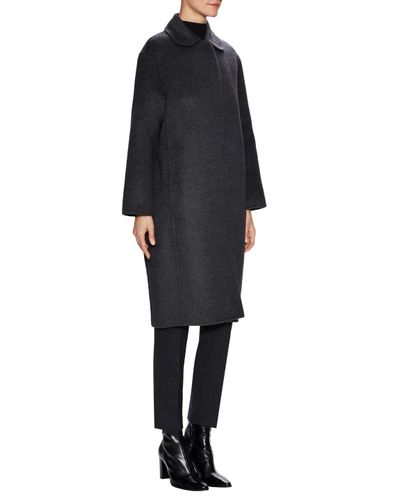 red wool coat peter pan collar