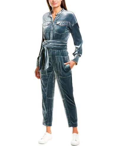 Brunello Cucinelli Silk-blend Jumpsuit in Blue - Lyst
