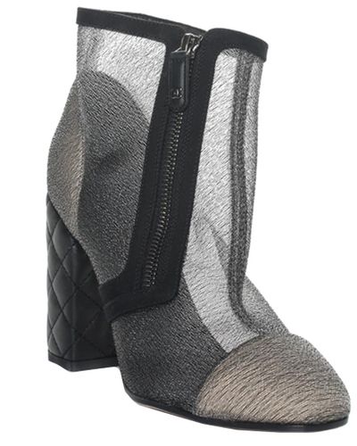 chanel mesh booties