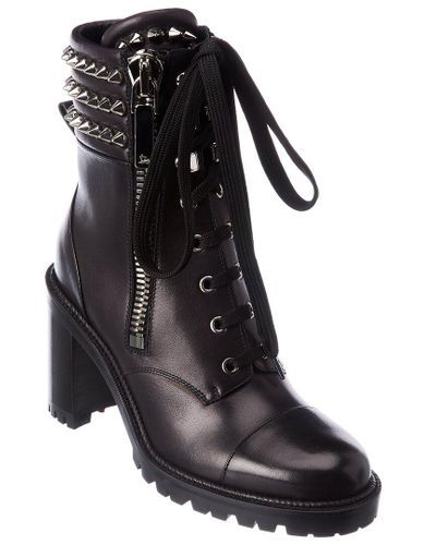 louboutin combat boots with spikes
