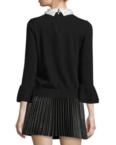 pearl collar sweater