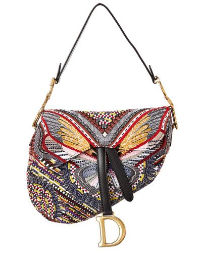 embroidered saddle bolsa