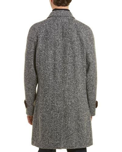Brunello Cucinelli Wool & Cashmere-blend Coat in Gray for Men - Lyst