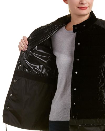 Moncler Beatrice Velvet Quilted Jacket in Black - Lyst