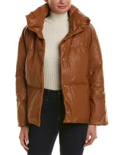 bagatelle leather puffer