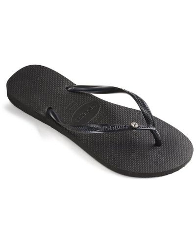 Havaianas Slim Crystal Glamour Flip Flop in Black - Lyst