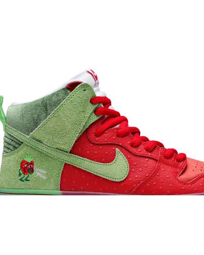 red high top nike dunks