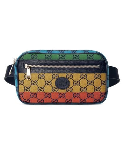 Gucci GG Multicolour Belt Bag - Yellow