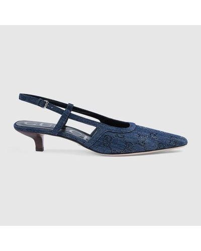 Gucci GG Slingback Pump - Blue