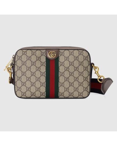 Gucci Sac À Bandoulière Ophidia GG - Marron