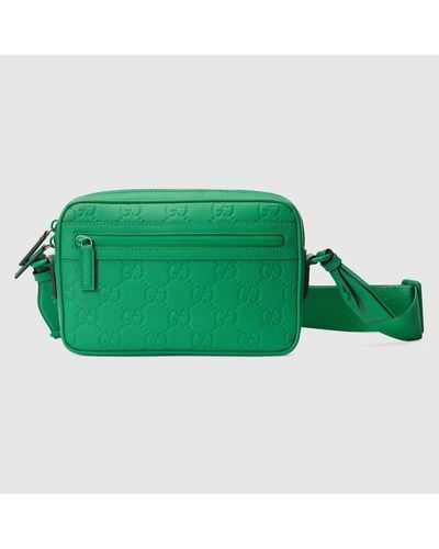 Gucci GG Rubber-effect Crossbody Bag - Green