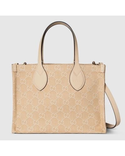Gucci Ophidia GG Medium Tote Bag - Natural