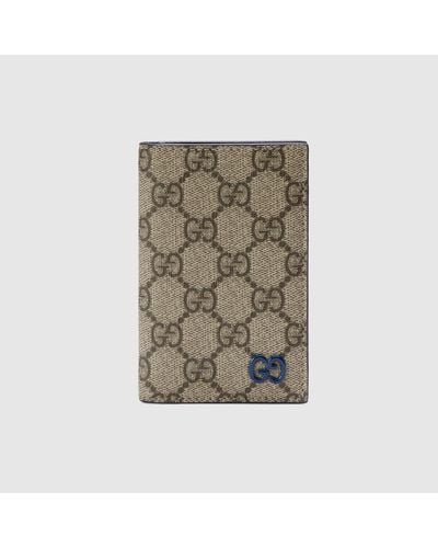 Gucci Porte-cartes Long Avec Détail GG - Marron