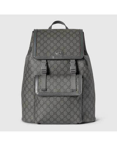 Gucci Ophidia Large GG Backpack - Grey