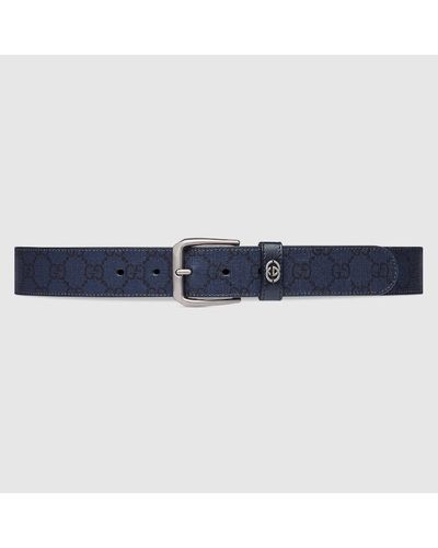 Gucci Cintura Con Dettaglio Incrocio GG - Blu