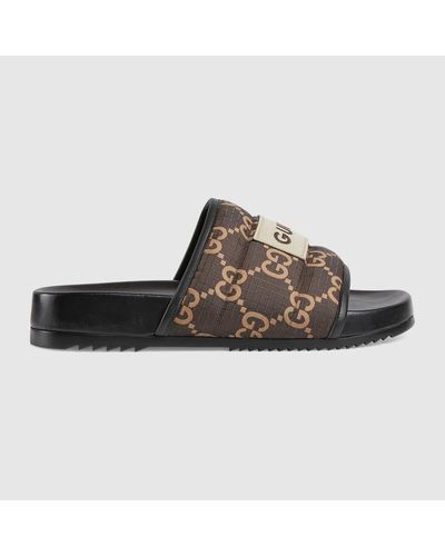 Gucci GG Slide Sandal - Brown